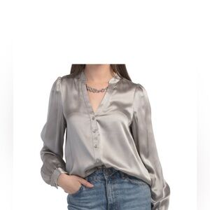 Chic Silver Women's Blouse